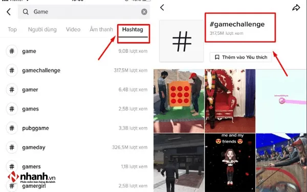 Use trending hashtags in video descriptions on TIktok